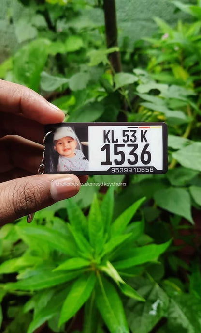 Personalized Vehicle Number Plate Keychain | Custom Car & Bike Gift Keychain