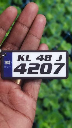 Personalized Vehicle Number Plate Keychain | Custom Car & Bike Gift Keychain