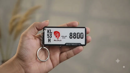 Personalized Vehicle Number Plate Keychain | Custom Car & Bike Gift Keychain